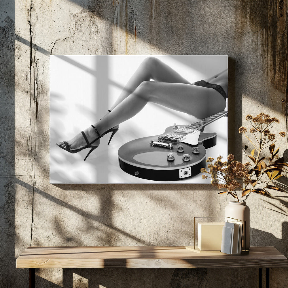Langbeinige Les Paul | Leinwand