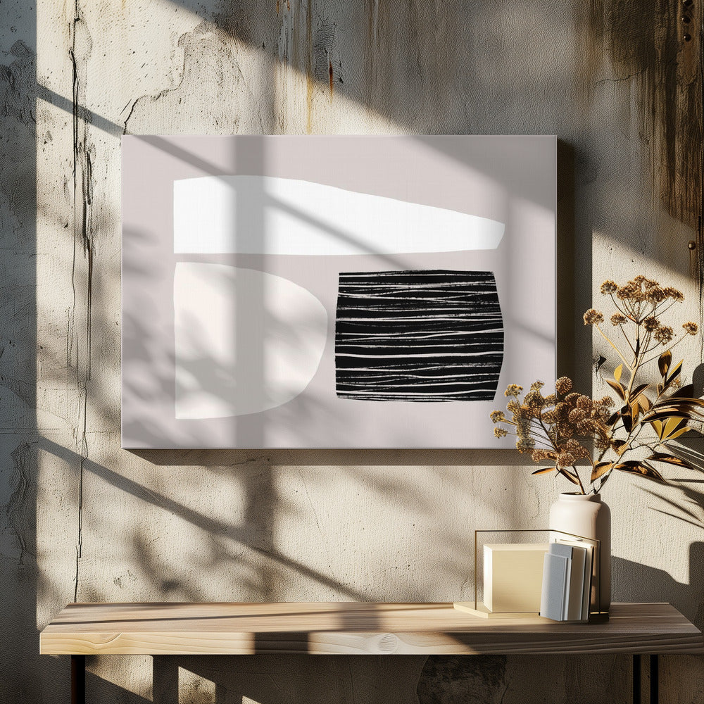 Geometrische Formen in neutralen Tönen | Leinwand