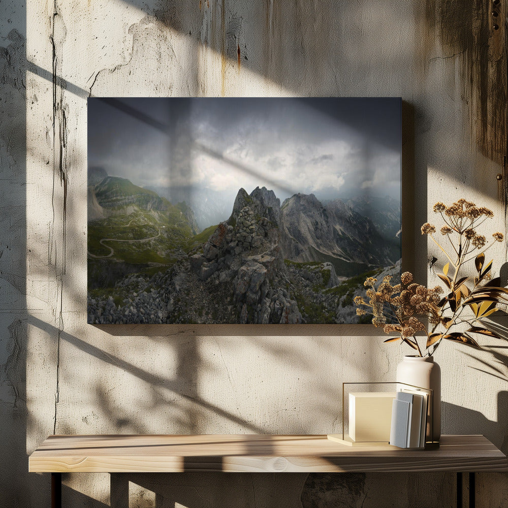 Bizarres Bergpanorama | Leinwand