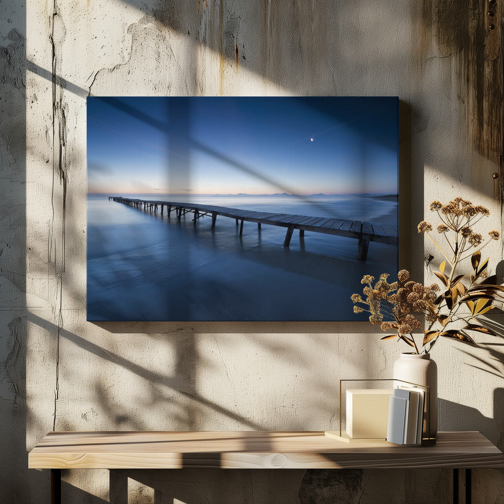 Blauer Steg | Leinwand