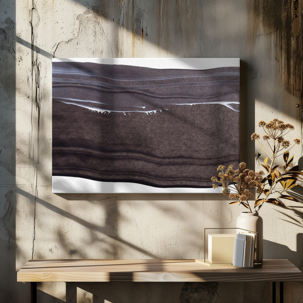 Wellenlinien mit einer ruhigen monochromen Palette | Leinwand