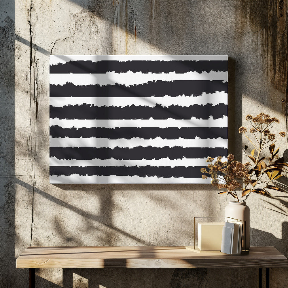 Schwarze Linien auf weißem Hintergrund | Leinwand