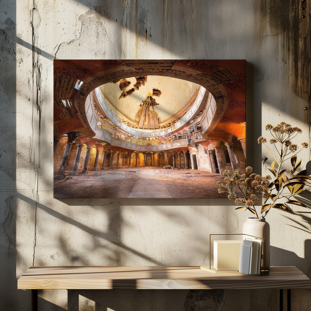Runde Kapelle im Verfall | Leinwand