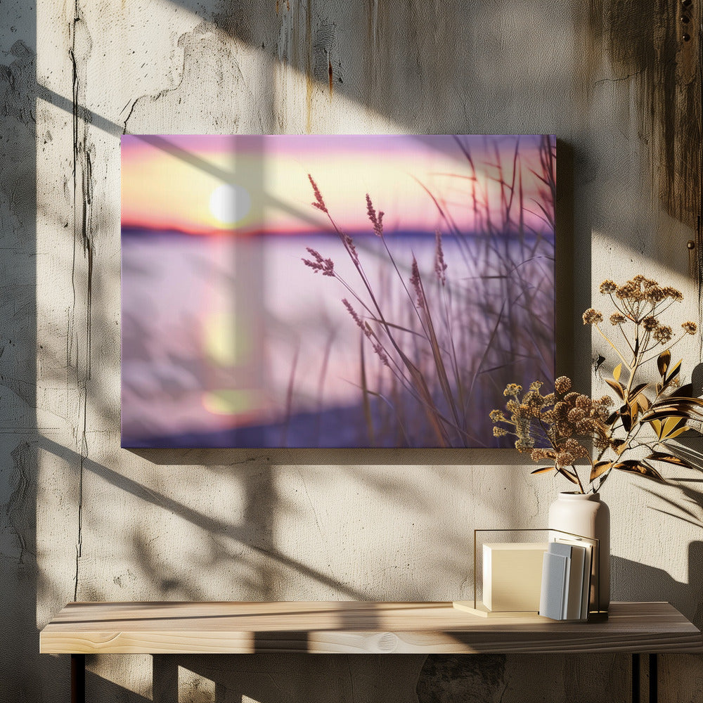 Ruhiges Sonnenuntergangsglühen | Leinwand