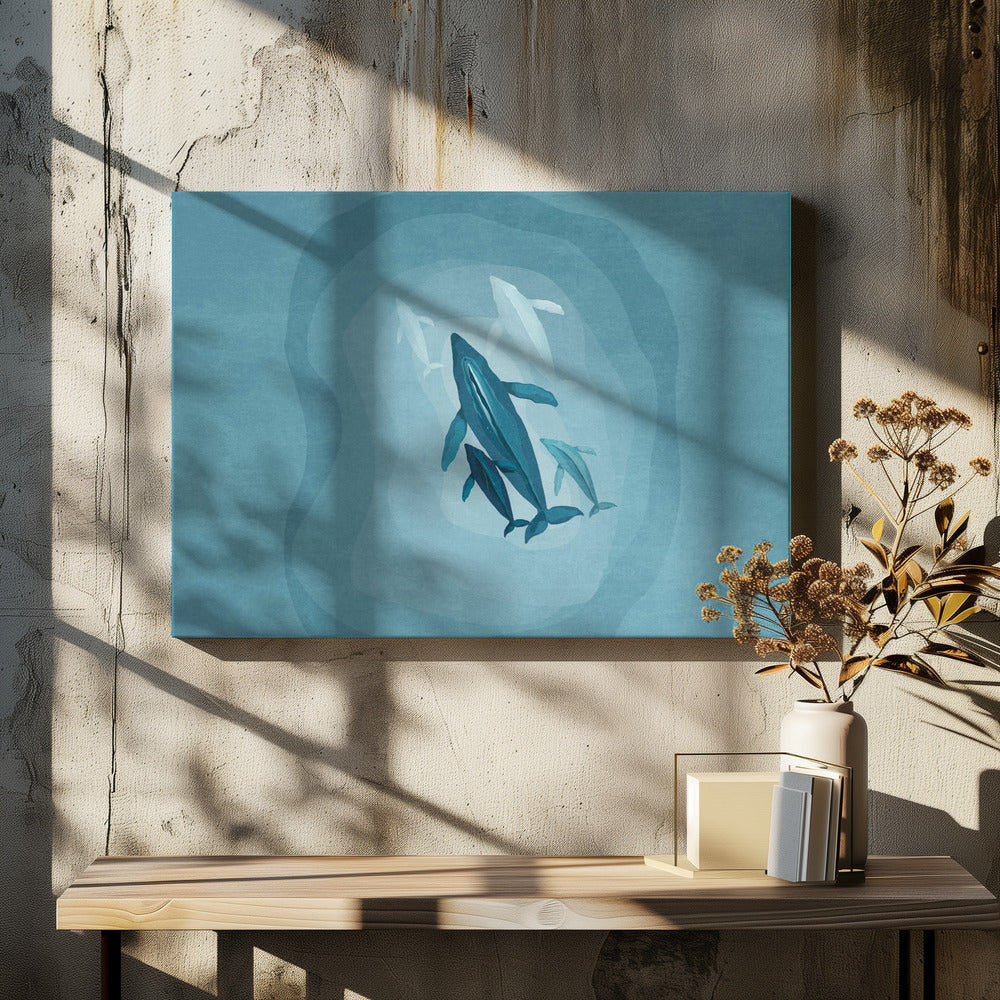 Sanfte Riesen schwimmen | Leinwand