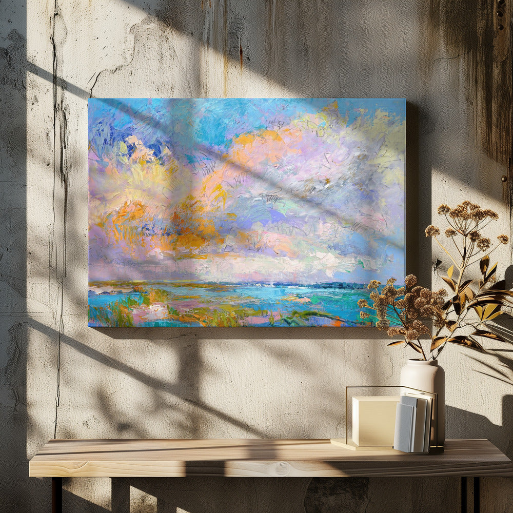 Bunte Landschaft | Leinwand