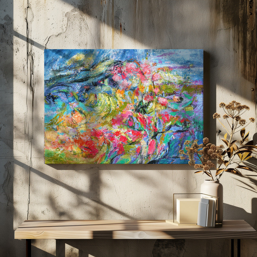 Expressionistisches farbenfrohes Abstraktes | Leinwand