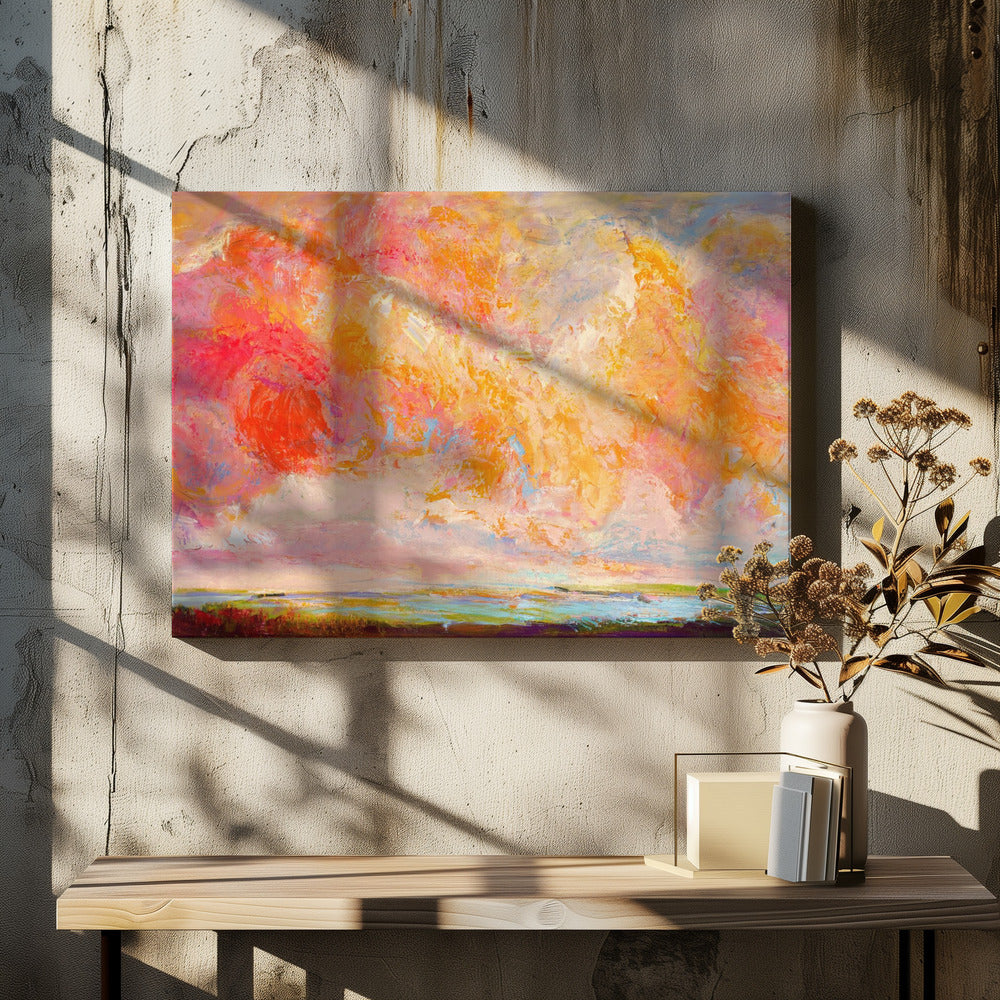 Feurige Himmelslandschaft | Leinwand