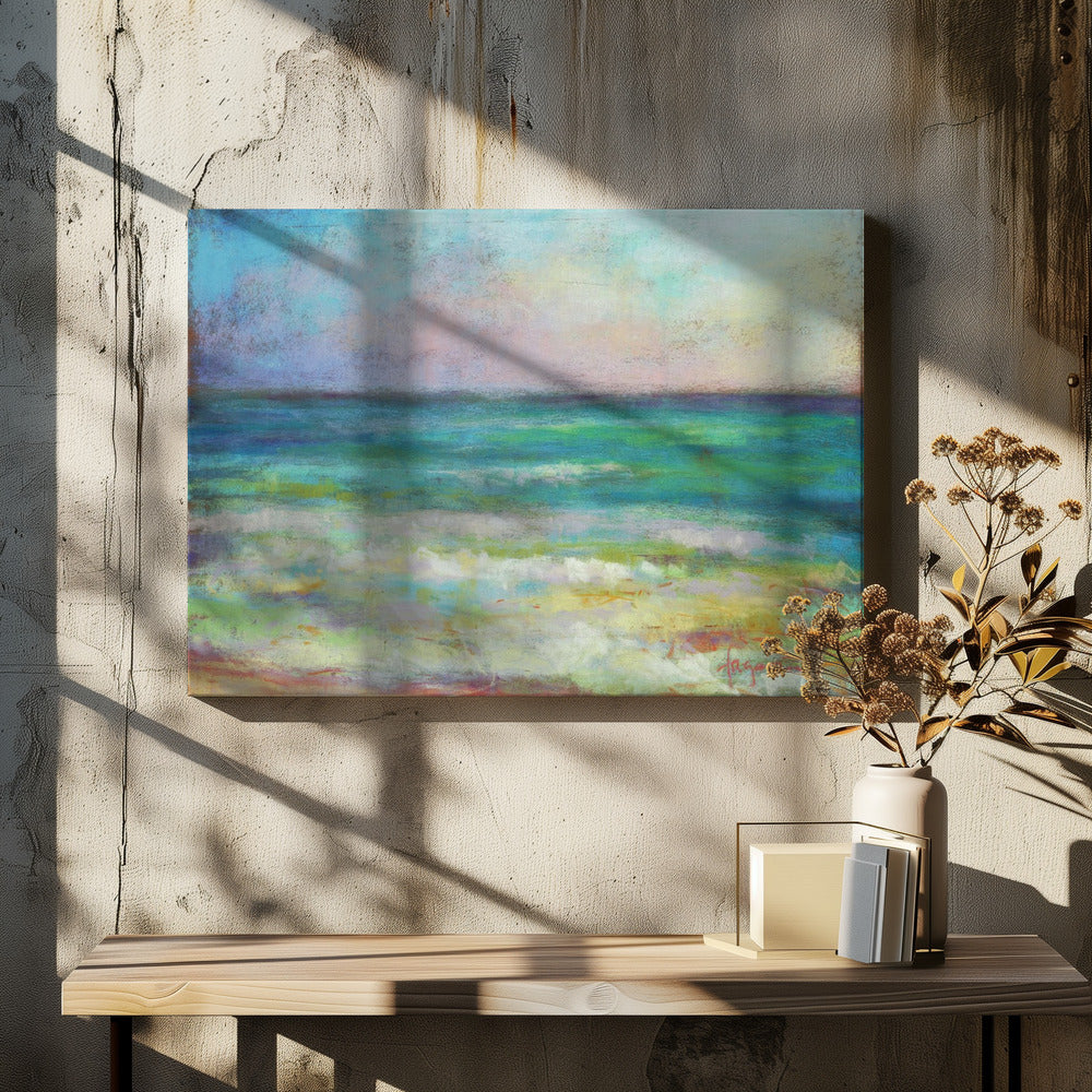 Ozeanfarben im Morgengrauen | Leinwand