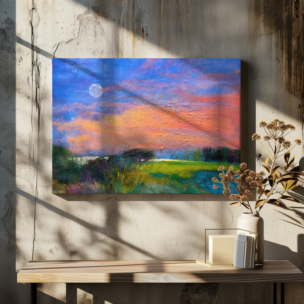 Mondbeschienener Horizont | Leinwand