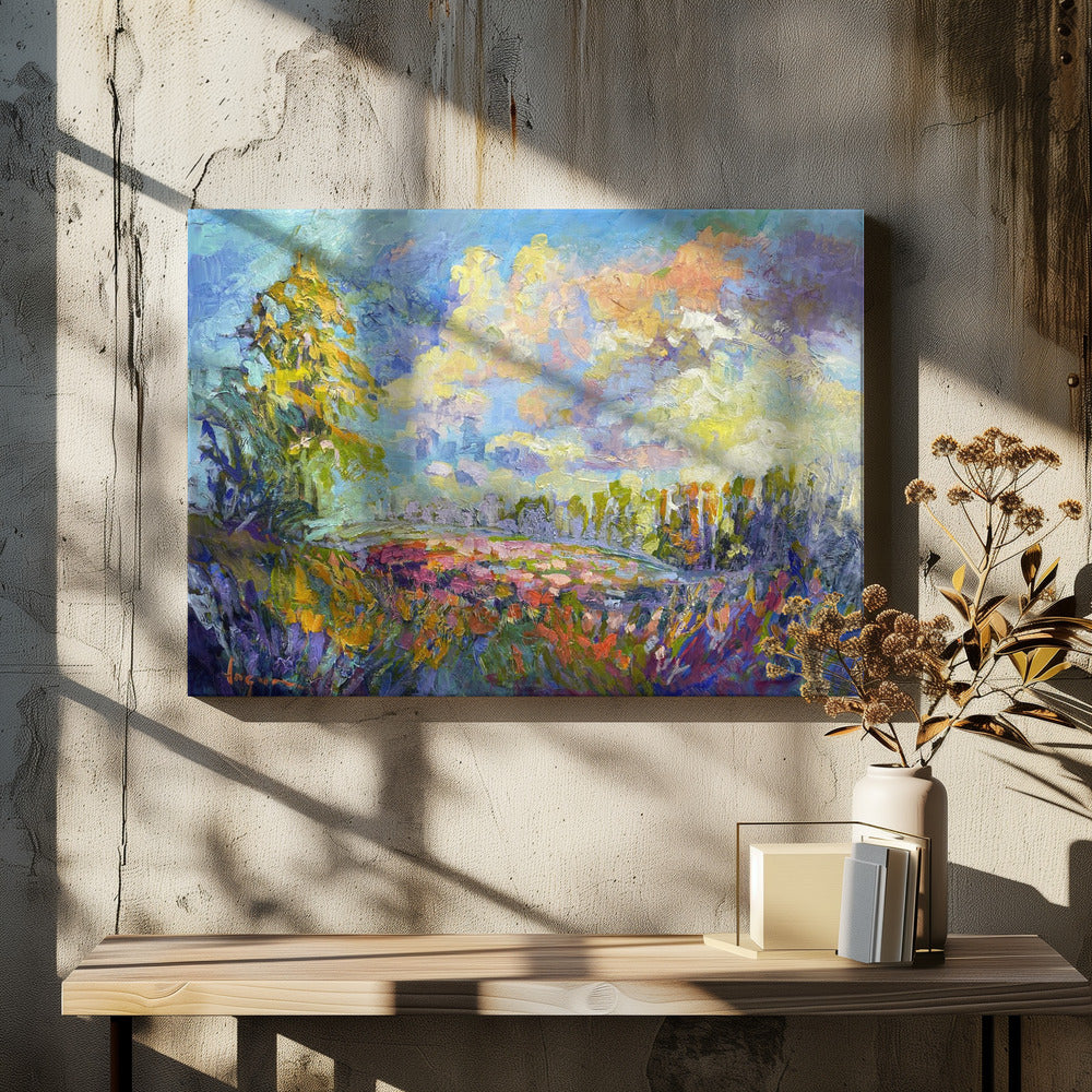 Leuchtende Landschaft | Leinwand