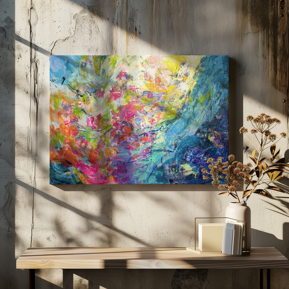 Lebendige Farben und zarte Blütenblätter | Leinwand