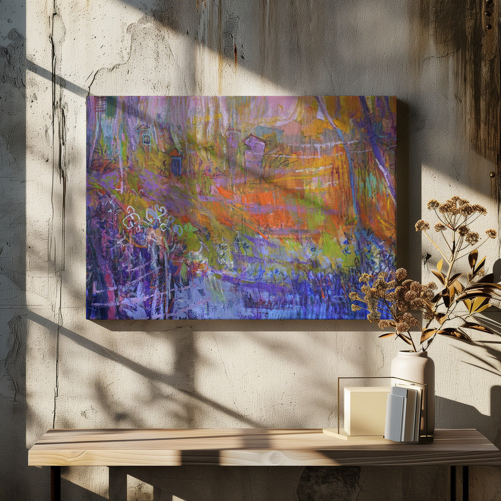 Nocturne im geheimen Garten | Leinwand
