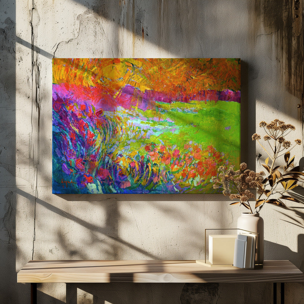 Lebendige Gartenharmonie | Leinwand