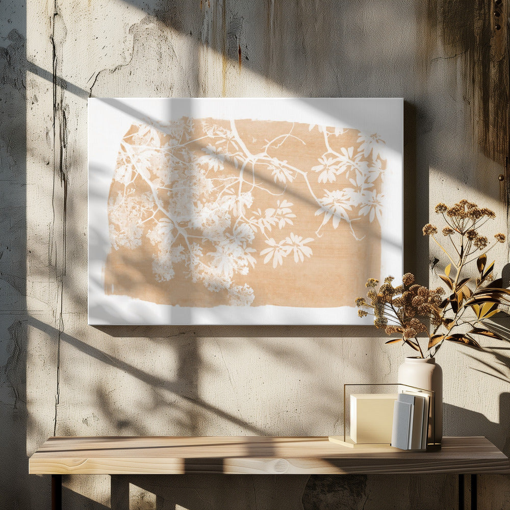 Orangenbaum-Laub-Silhouette | Leinwand
