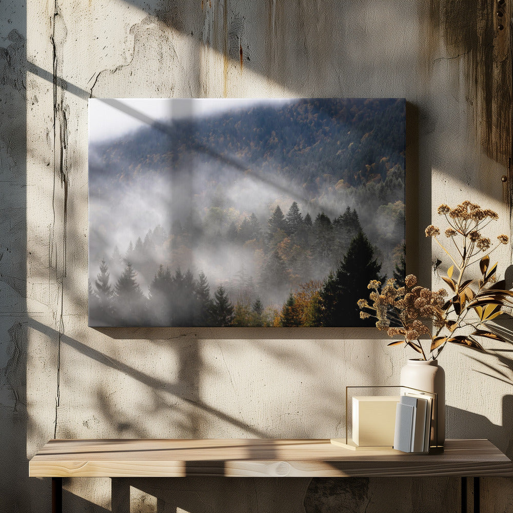 Nebliger Wald 9 | Leinwand