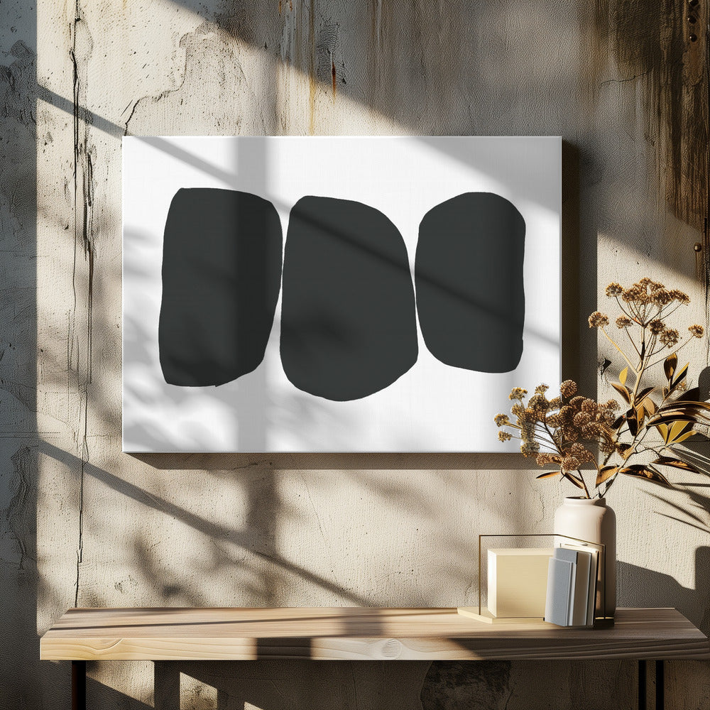 Black Irregular Shapes | Canvas