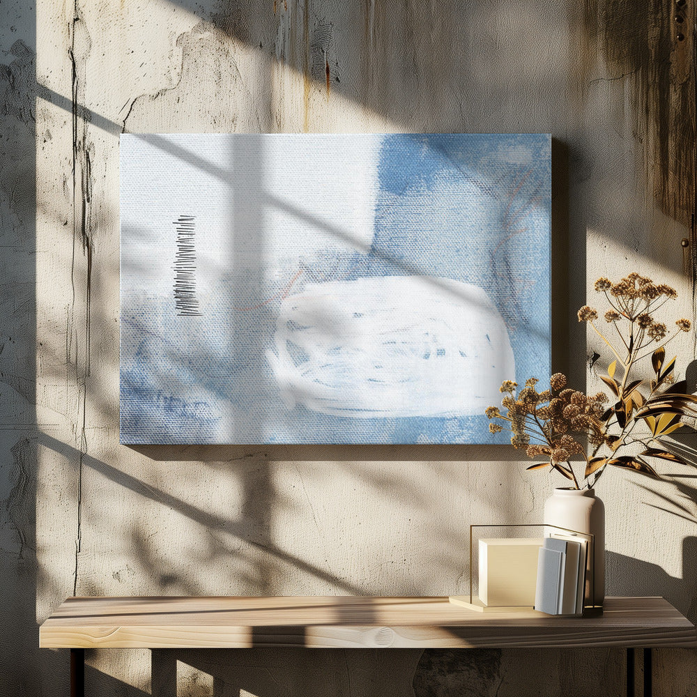 Flüstern in Blau | Leinwand