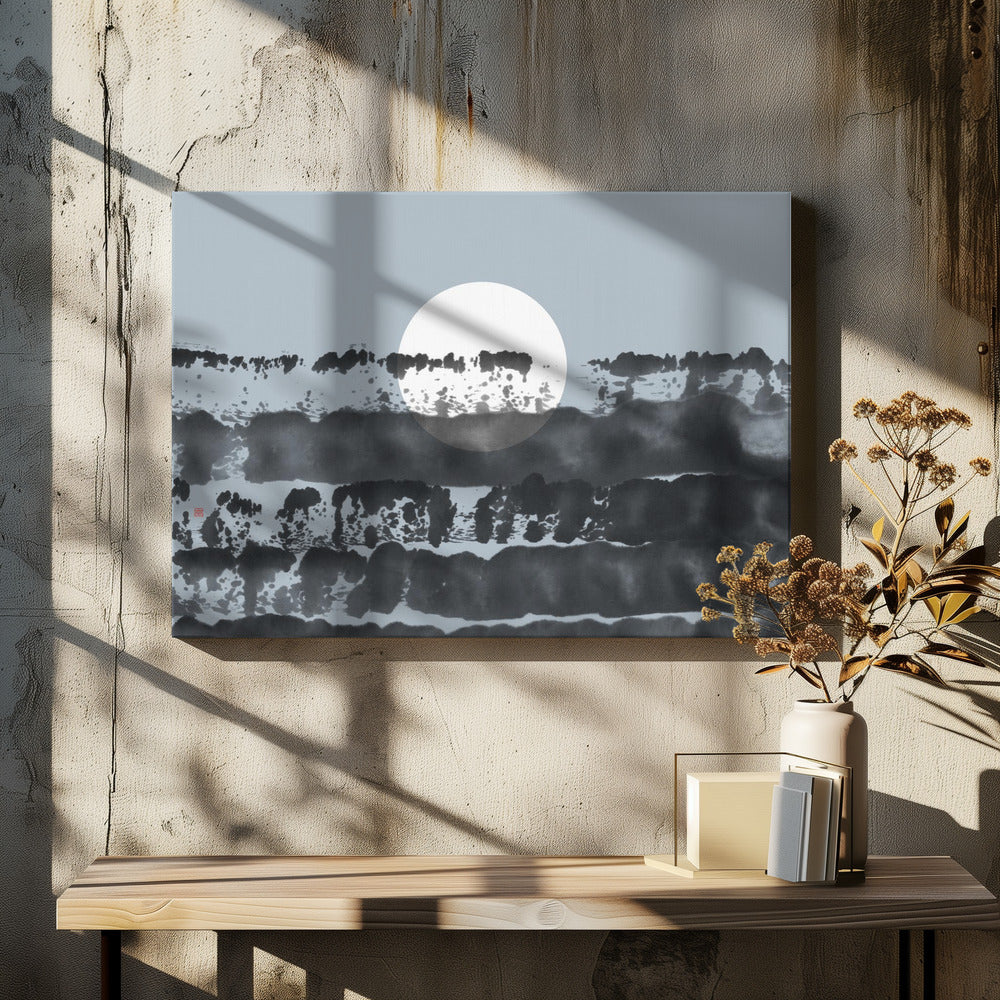 Hidden Moon N°5 | Hinter dem Horizont | Leinwand