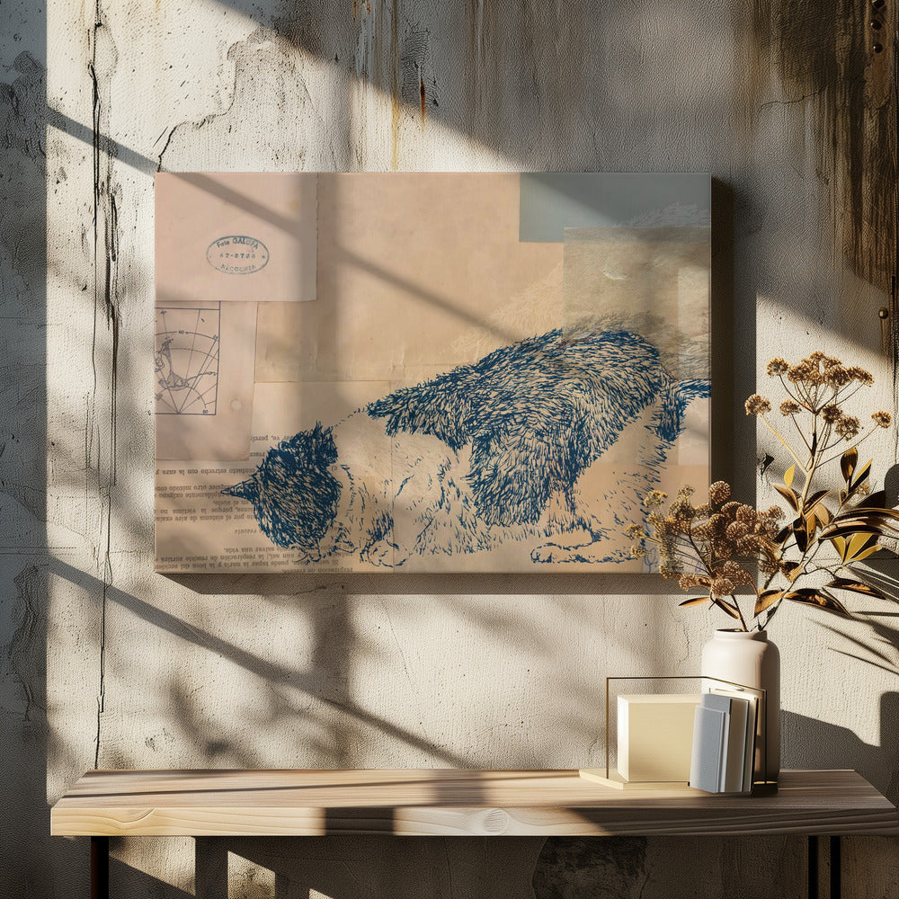 Curious Cat Collage | Canvas