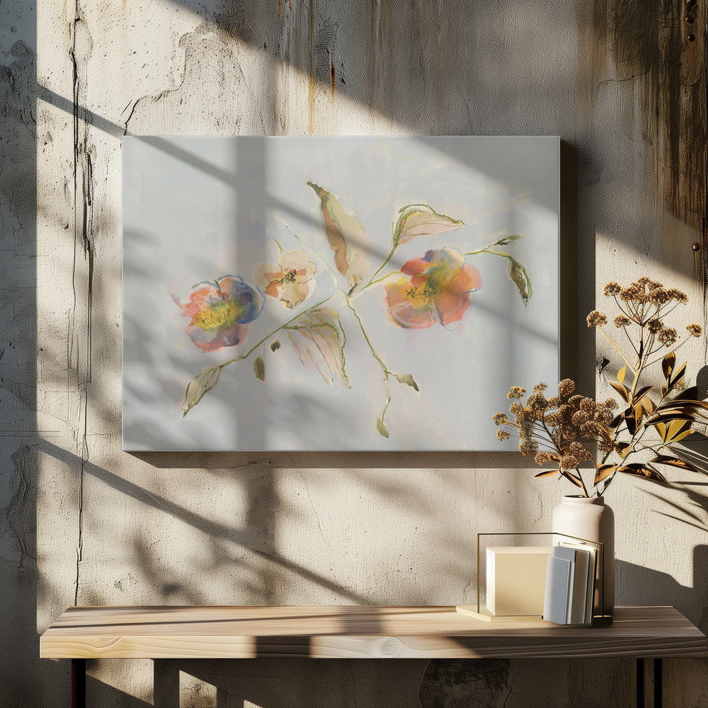 Elegante antike Blumen 01 | Leinwand