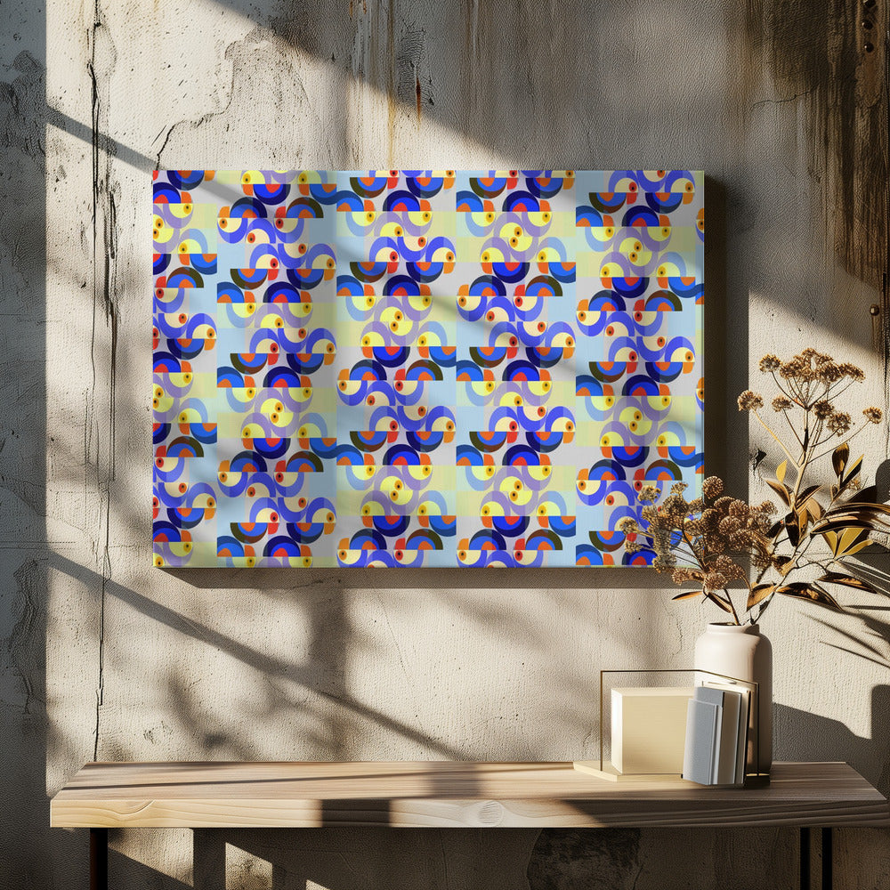 Retro Bird Mix | Canvas