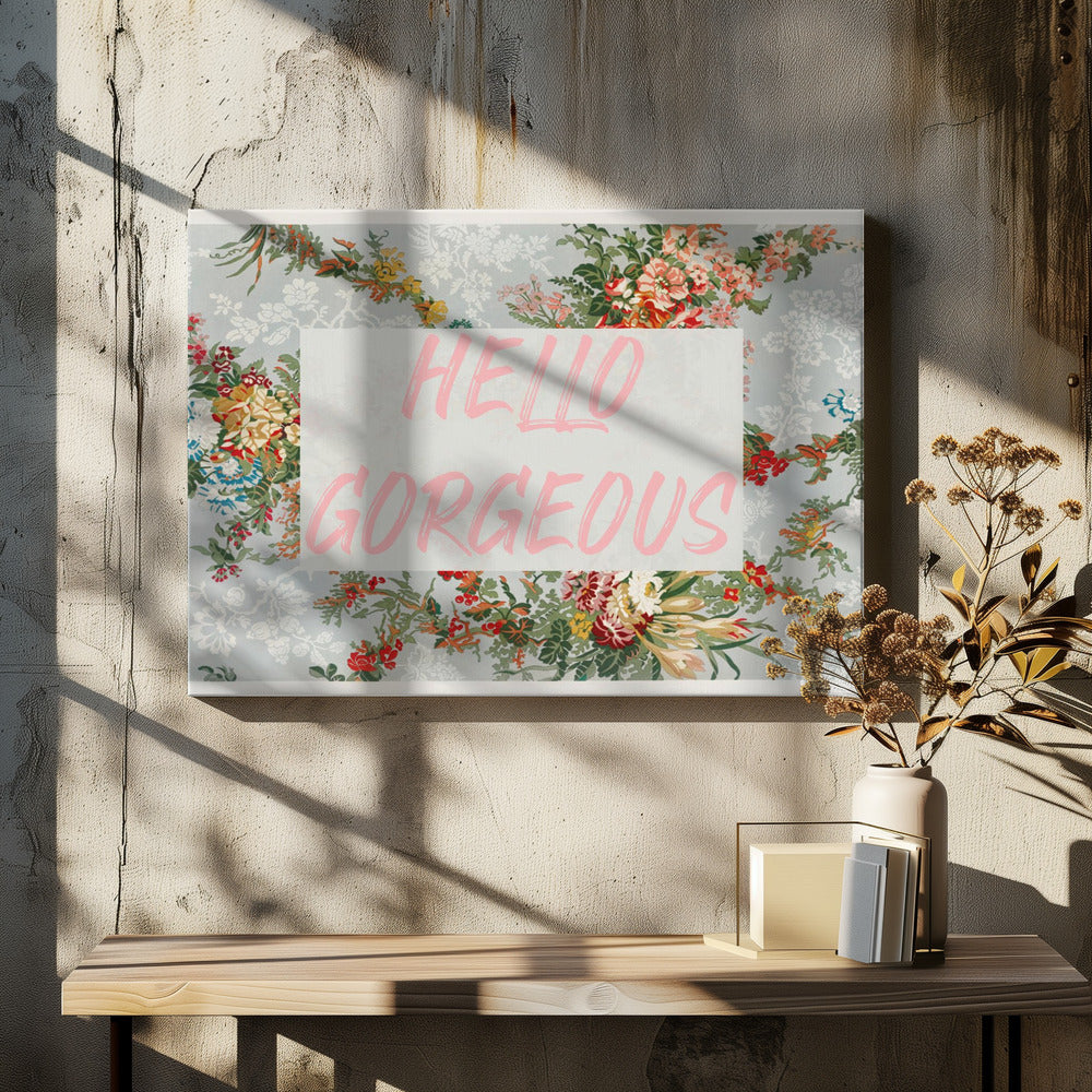 Hellogorgeousbluefloral Verhältnis2x3 | Leinwand