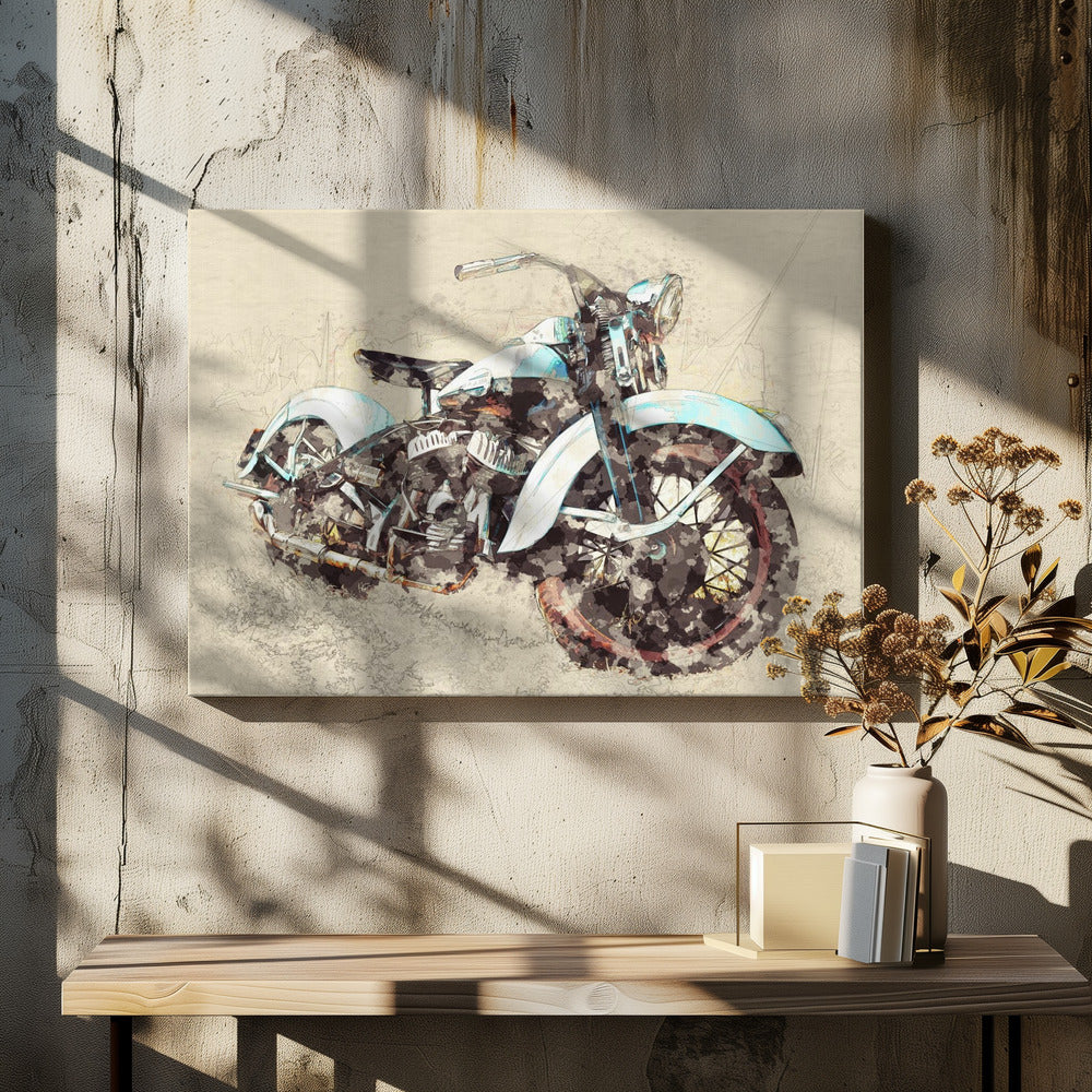 Altes Motorrad | Leinwand
