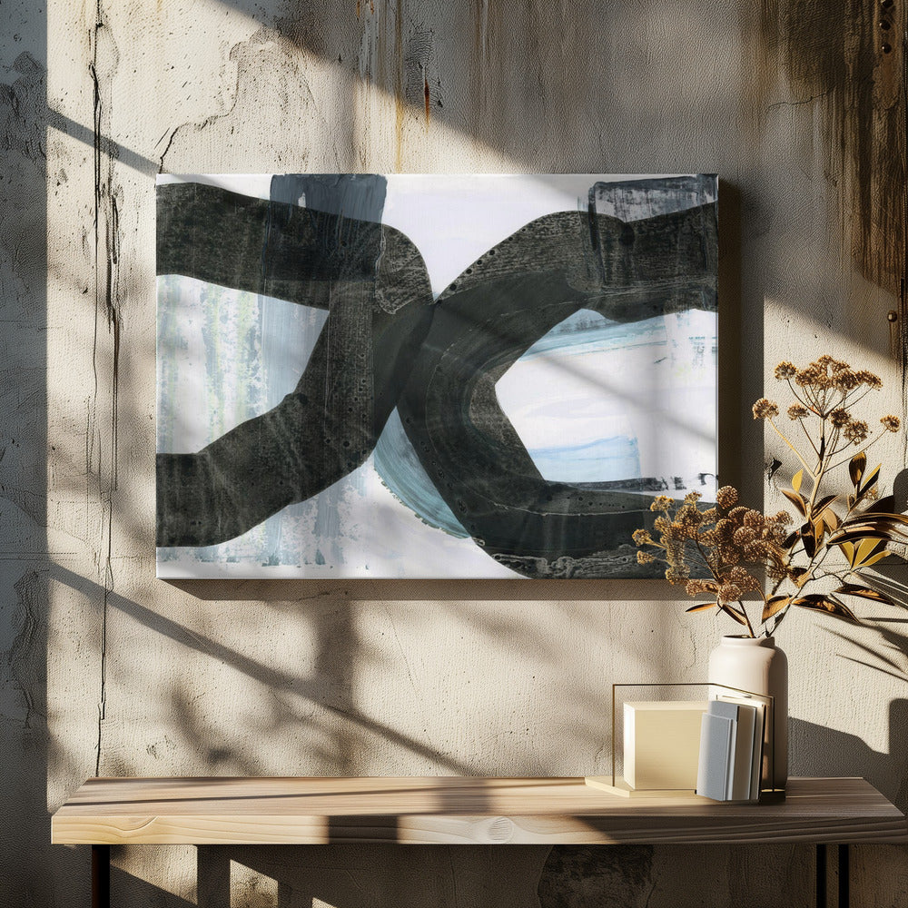 Schwarzes Textur-Meeting 2 | Leinwand
