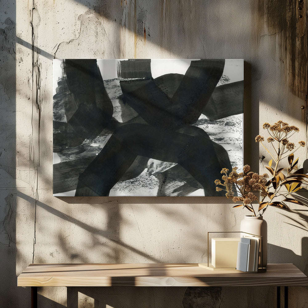 Schwarzes Textur-Meeting 3 | Leinwand
