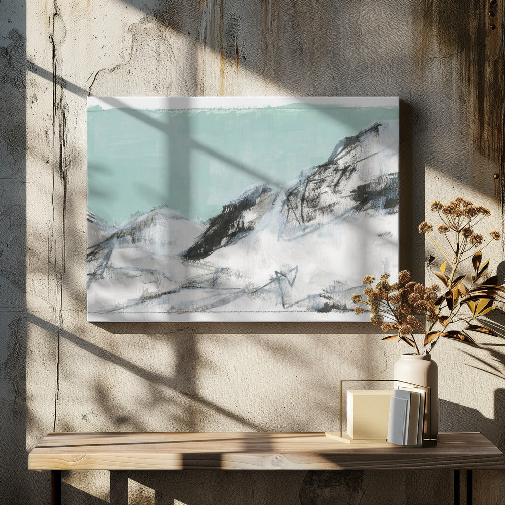 Weiße Berge Druck Nr. 1 | Leinwand
