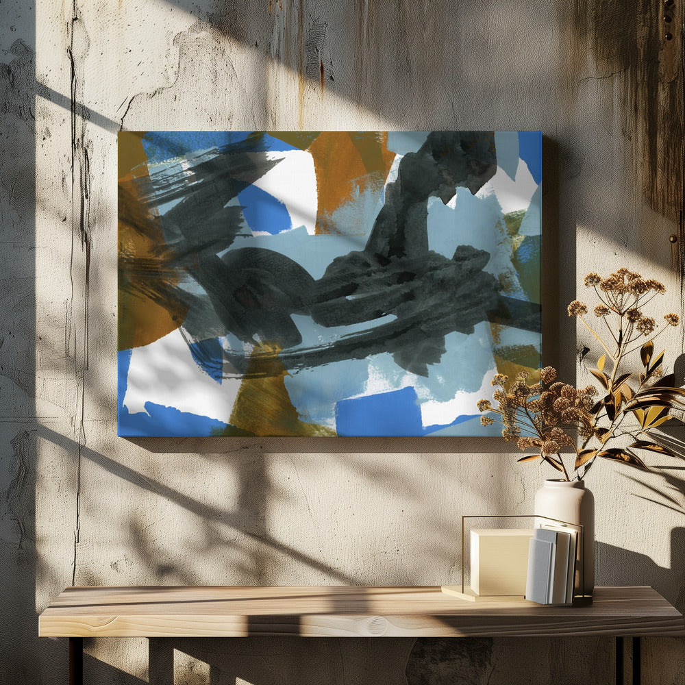 Abstrakter Blauer Tanz Nr. 1 | Leinwand
