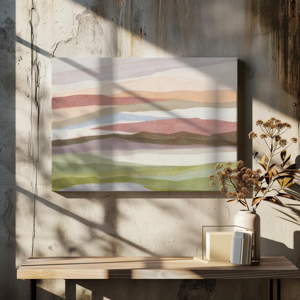 Abstrakte Aquarelllandschaft | Leinwand