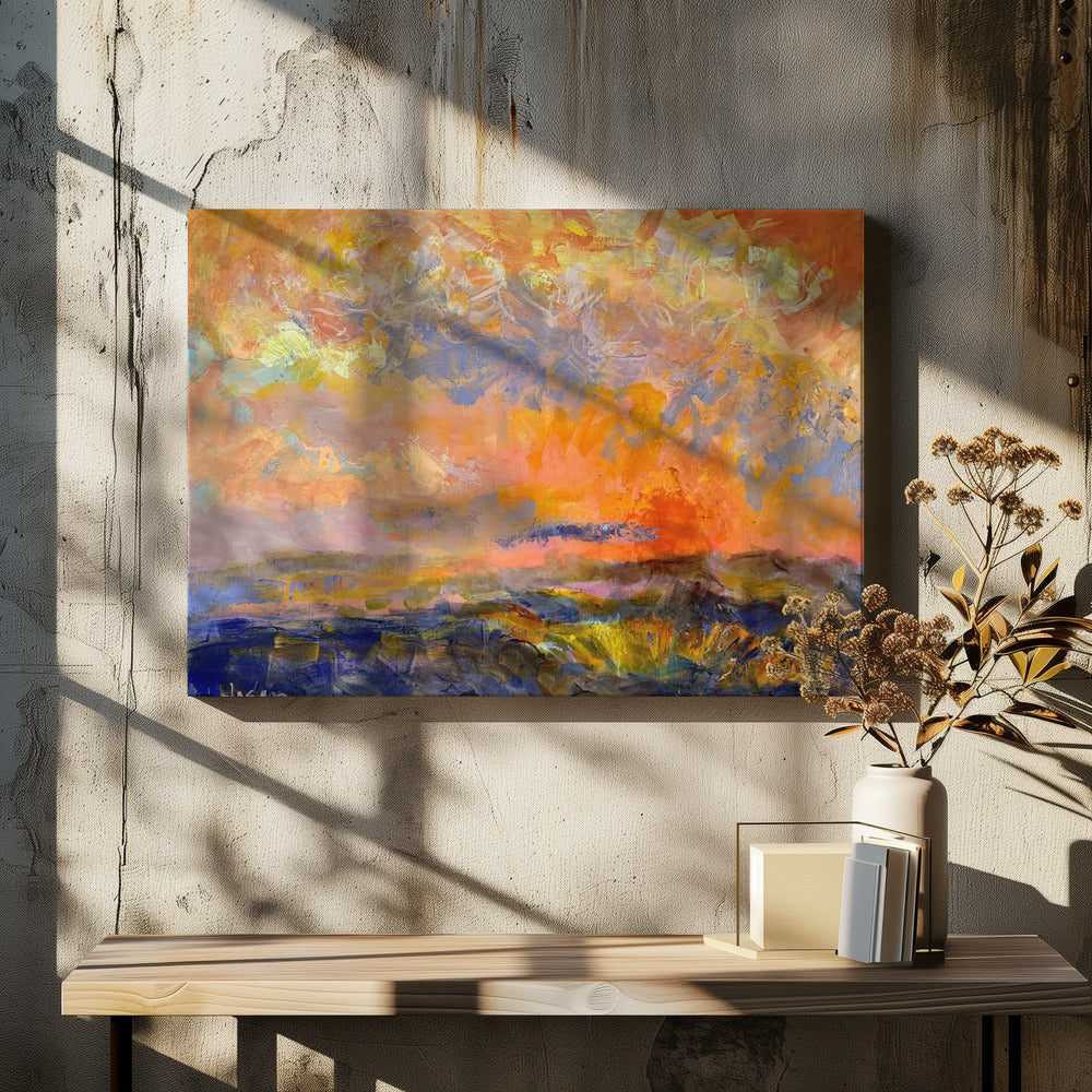 Feuriger Abendhimmel | Leinwand