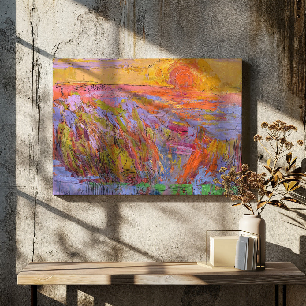 Vibrant Yellow Horizon | Canvas