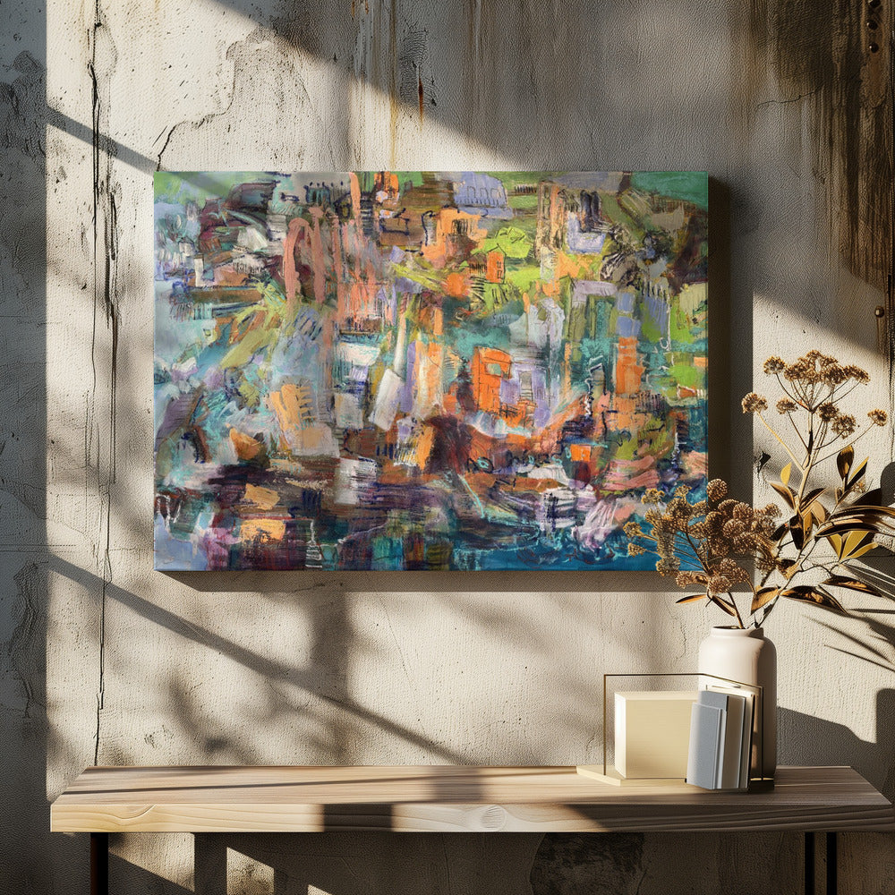 Lebendiges Stadtbild | Leinwand
