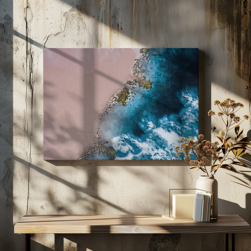 Luftbild Küste - Windgepeitschter Strand | Leinwand