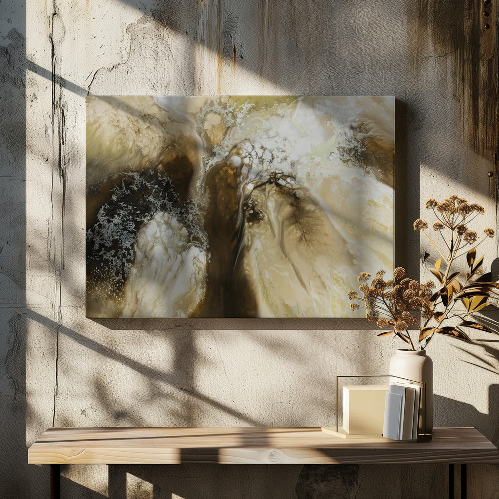 Rustikales Abstraktes - Terras Wandteppich | Leinwand
