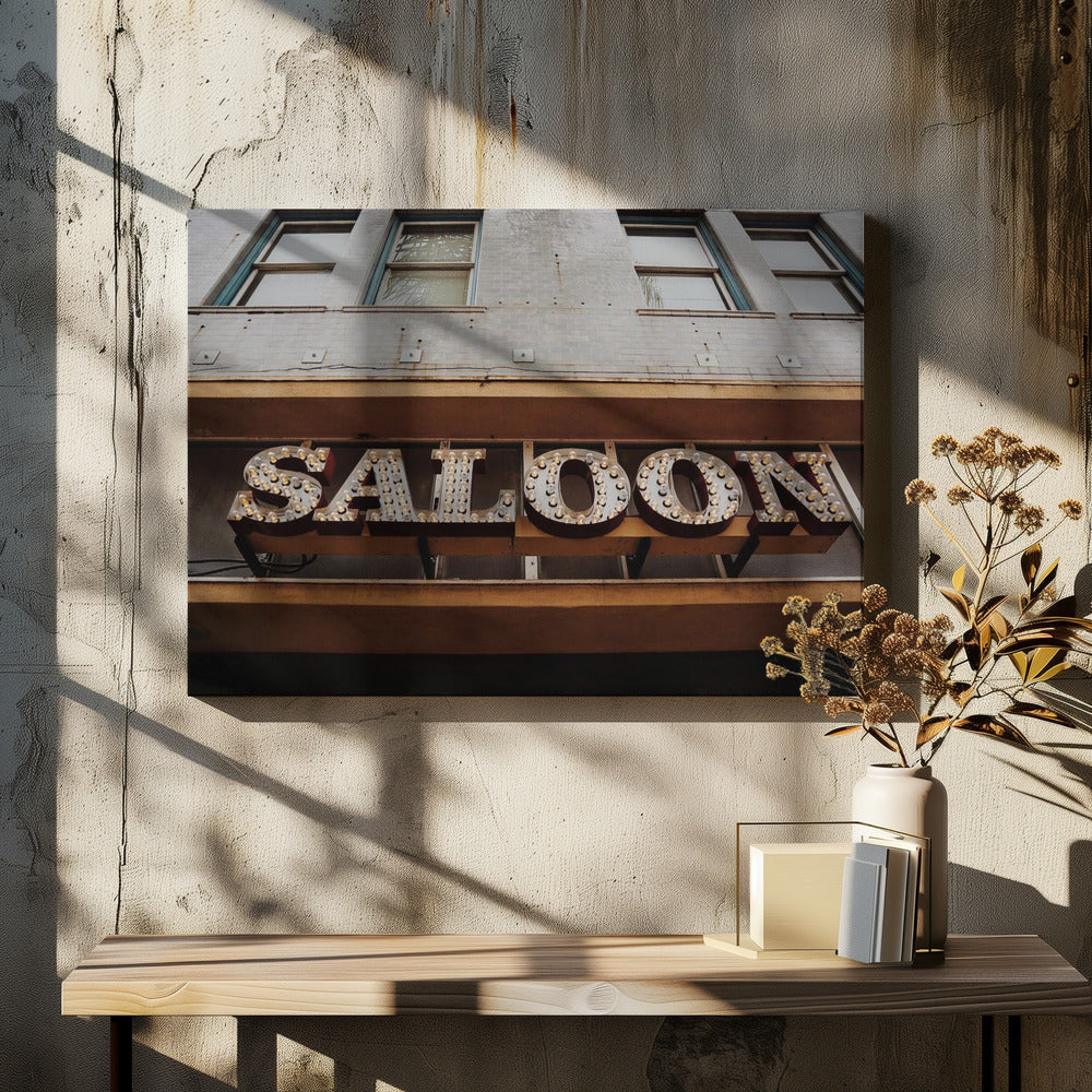 Vintage Saloon Schild | Leinwand
