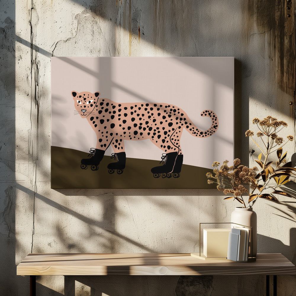 Leoparden-Skaten | Leinwand