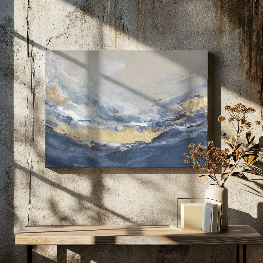Golden Horizon Waves | Canvas