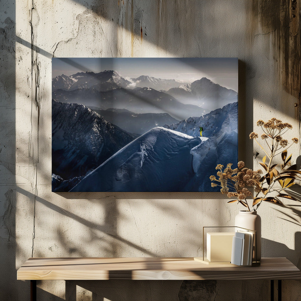 Stille Momente vor dem Abstieg | Leinwand