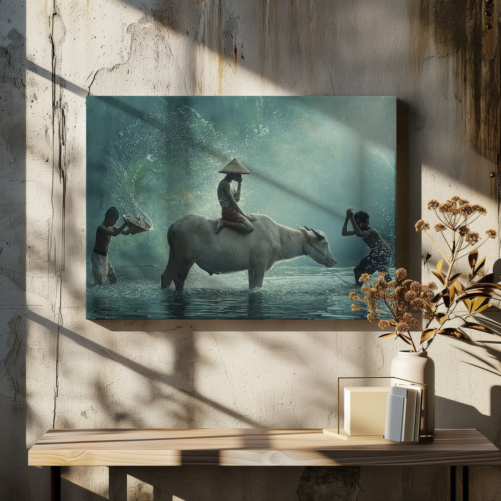 Wasserbüffel | Leinwand