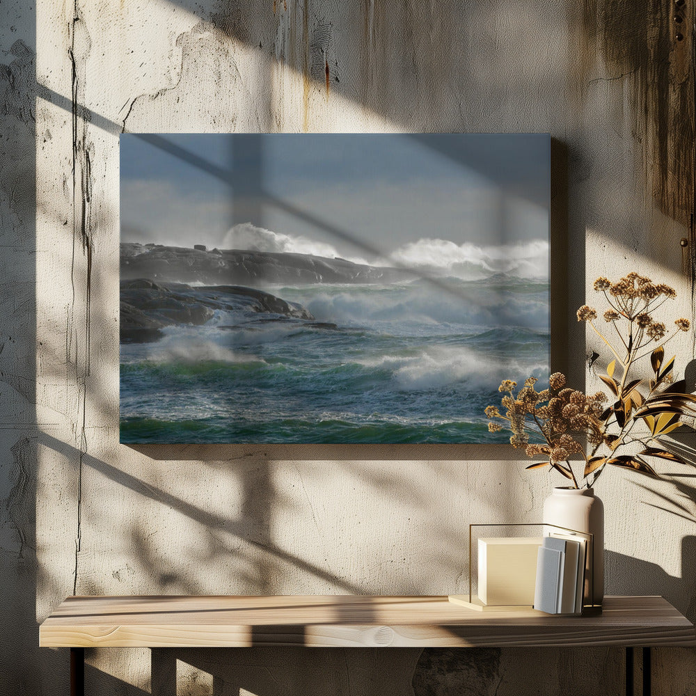 Im Schutz eines Leuchtturms | Leinwand