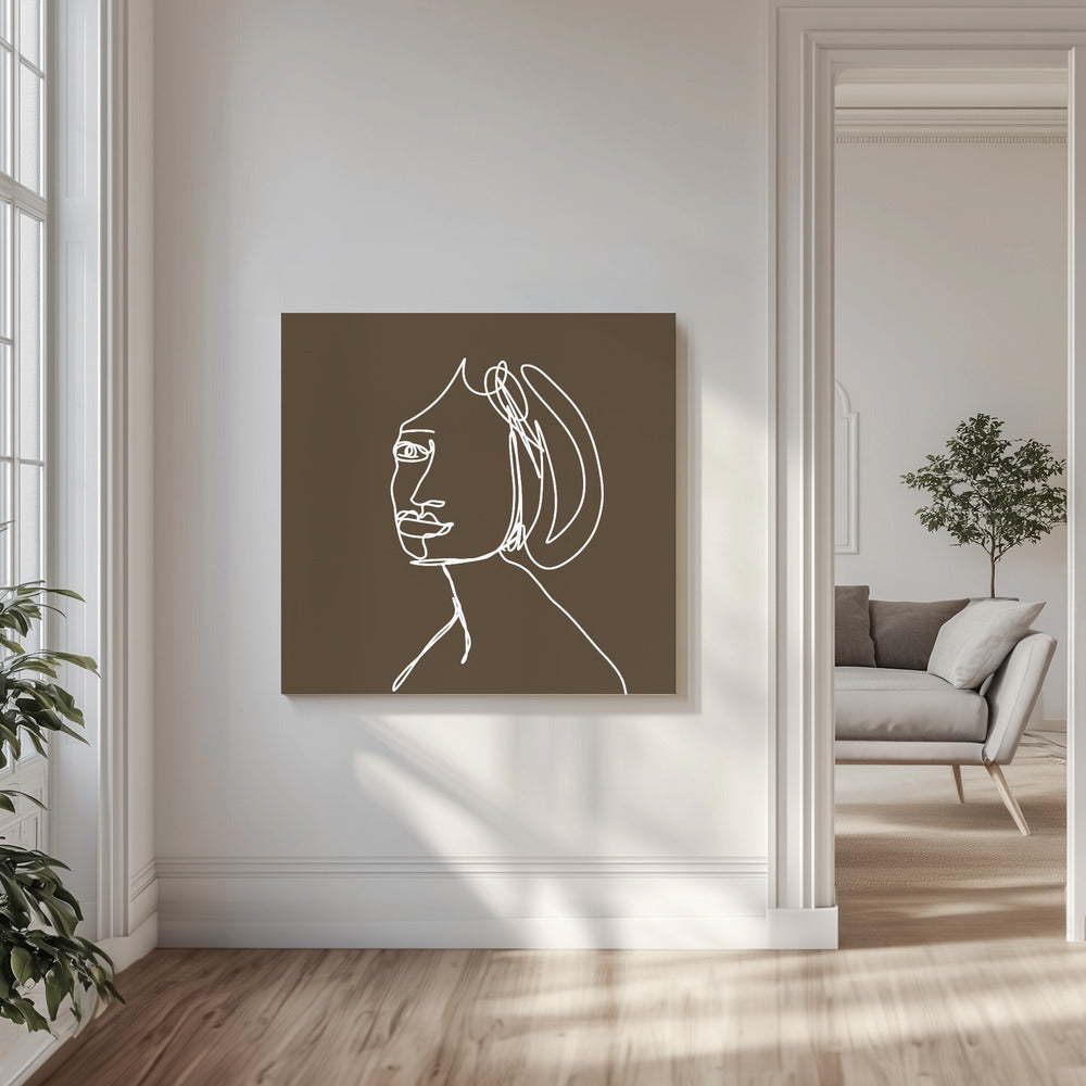 Frau STRICHZEICHNUNG | Leinwand