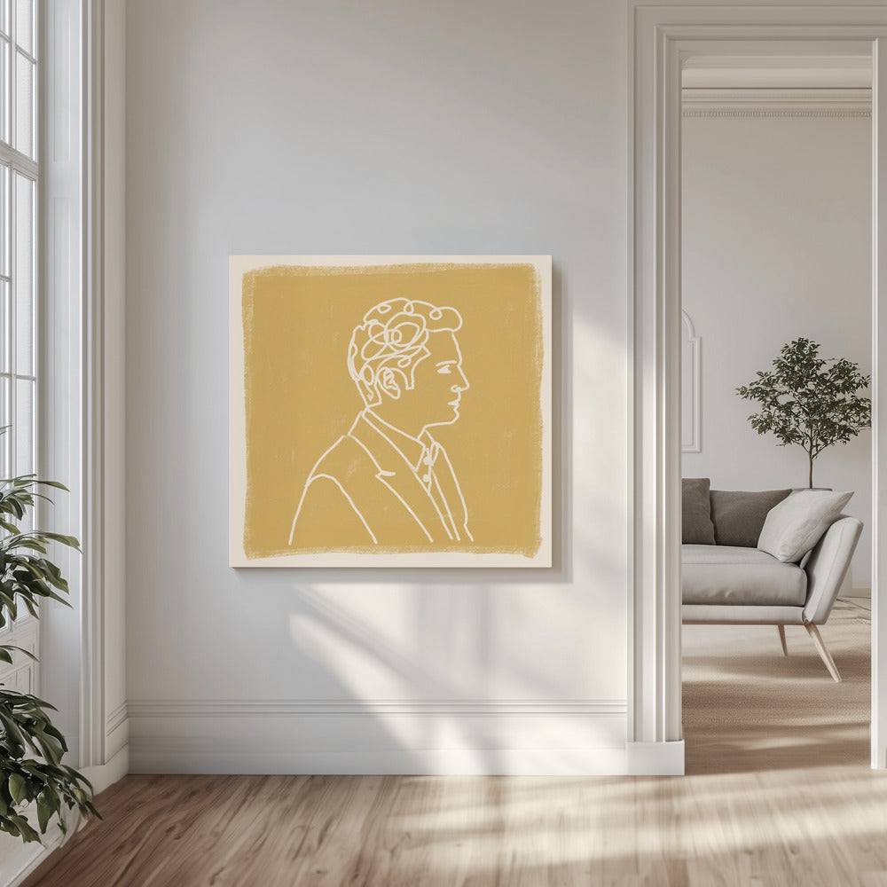 Mann Linienzeichnung | Leinwand