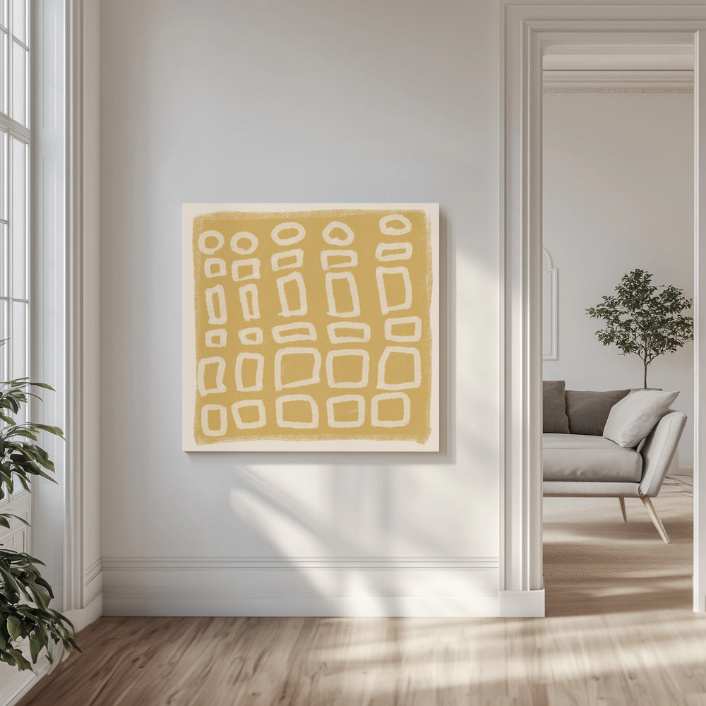 Abstrakte Quadrate und Kreise | Leinwand
