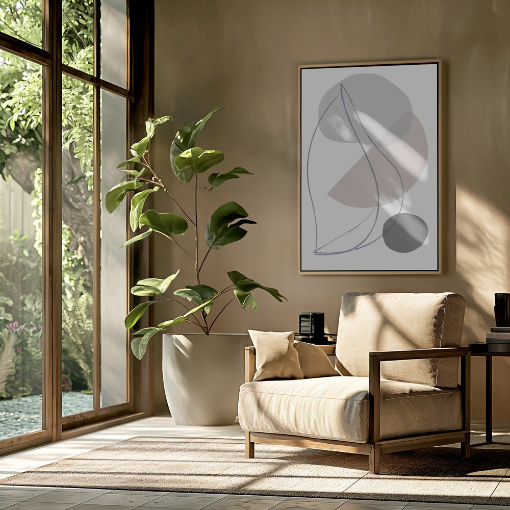 New Shapes Beige 01 | Poster
