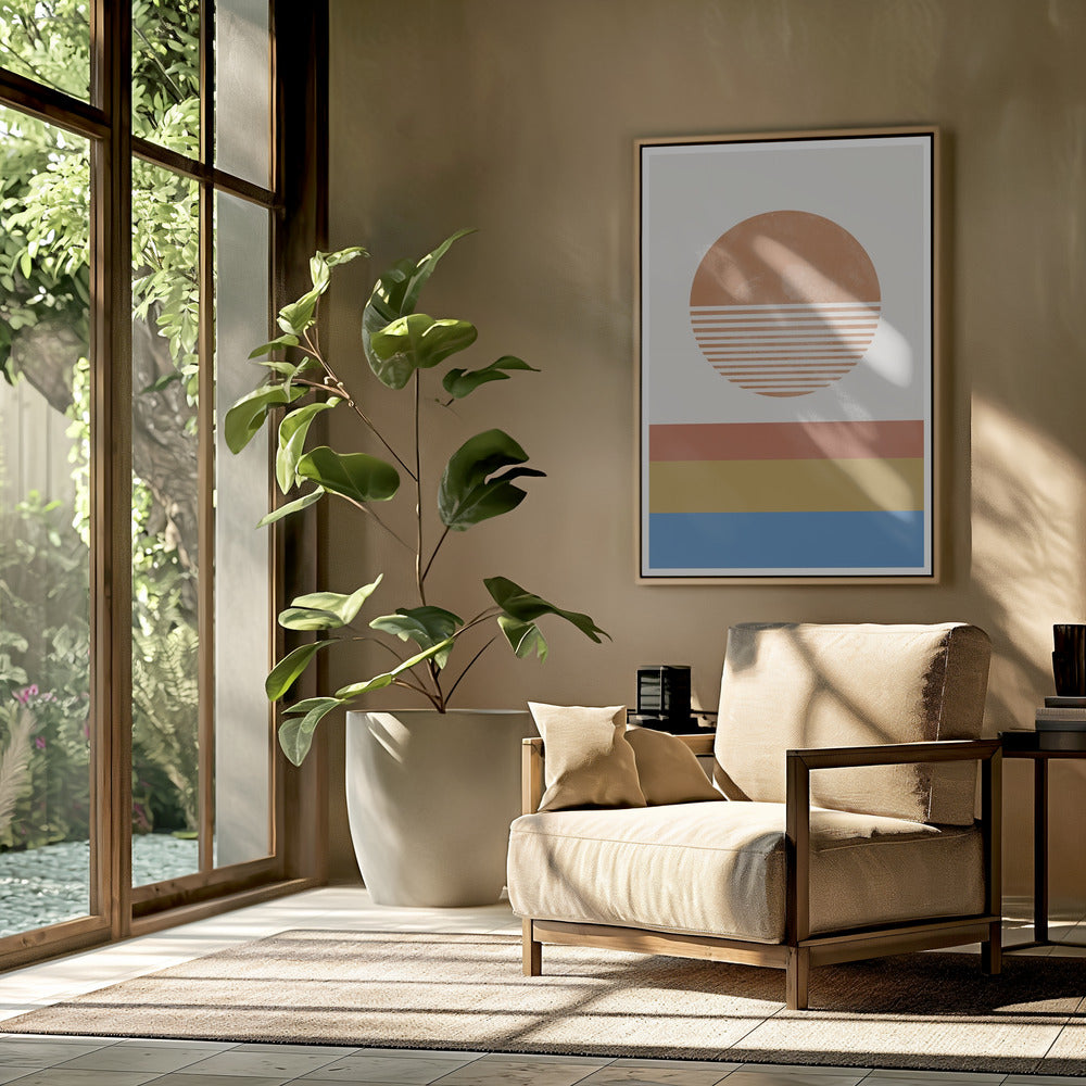 Gestreifte Horizontsonne | Poster