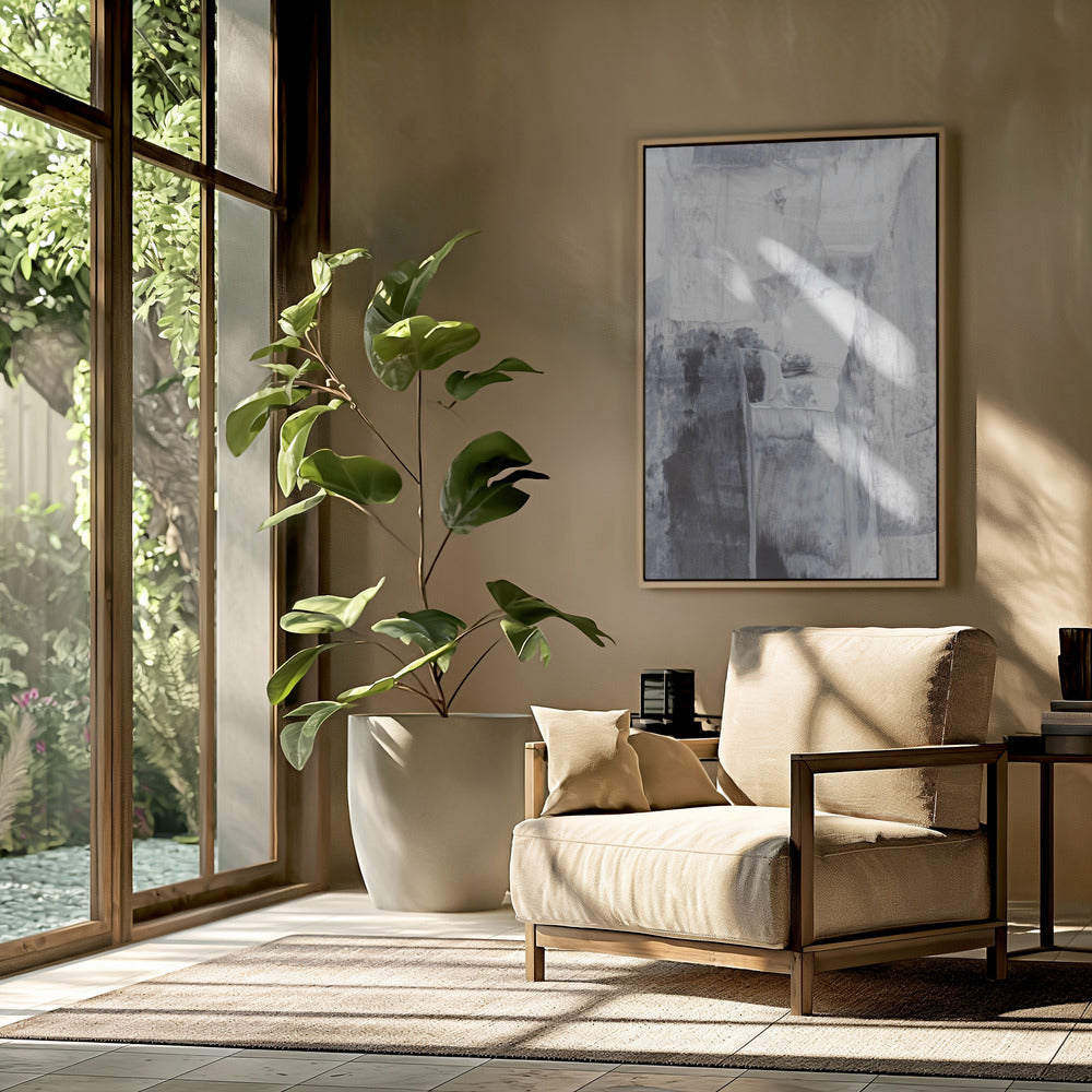 Monochrome Brushstrokes | Poster